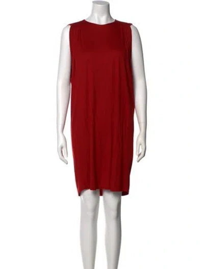 Pre-owned Stella Mccartney Crew Neck Knee-length Dress In Red