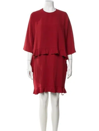 Pre-owned Stella Mccartney Crew Neck Knee-length Dress In Red