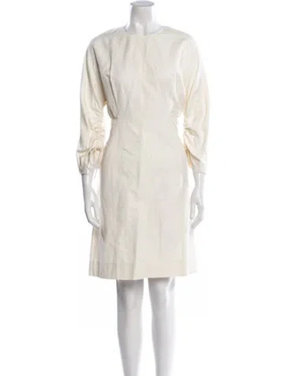 Pre-owned Stella Mccartney Crew Neck Knee-length Dress In White