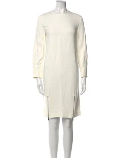 Pre-owned Stella Mccartney Crew Neck Knee-length Dress In White