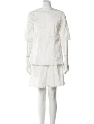Pre-owned Stella Mccartney Crew Neck Knee-length Dress In White