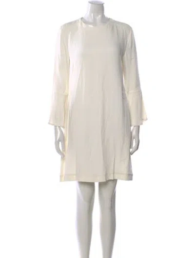 Pre-owned Stella Mccartney Crew Neck Knee-length Dress In White