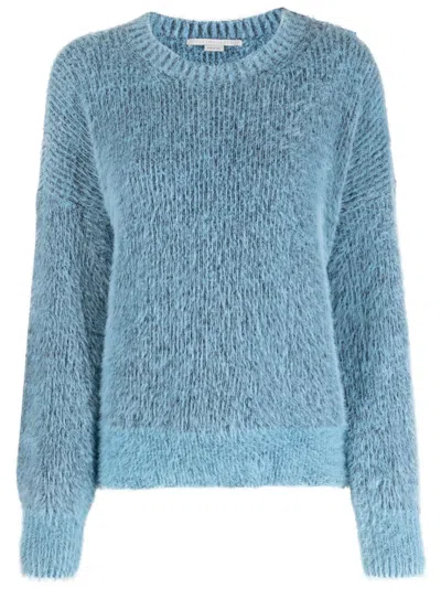 Stella Mccartney Crewneck Knitted Jumper In Blue