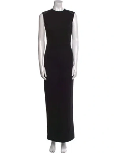 Pre-owned Stella Mccartney Crew Neck Long Dress In Black