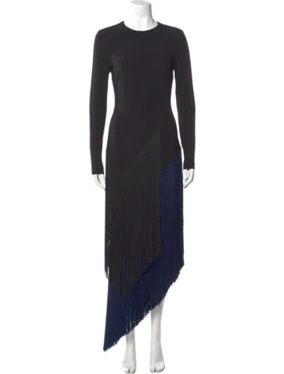 Pre-owned Stella Mccartney Crew Neck Long Dress In Black
