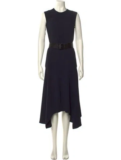 Pre-owned Stella Mccartney Crew Neck Long Dress In Blue