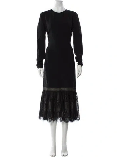 Pre-owned Stella Mccartney Crew Neck Long Dress In Gray