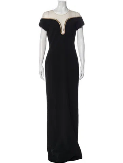 Pre-owned Stella Mccartney Crew Neck Long Dress In Gray