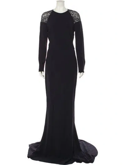 Pre-owned Stella Mccartney Crew Neck Long Dress W/ Tags In Black