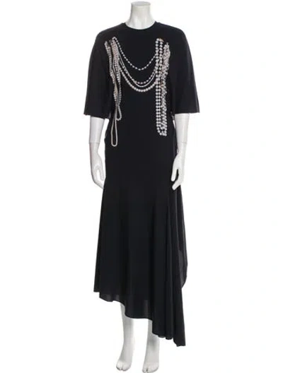 Pre-owned Stella Mccartney Crew Neck Long Dress W/ Tags In Black