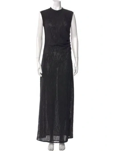 Pre-owned Stella Mccartney Crew Neck Long Dress W/ Tags In Black