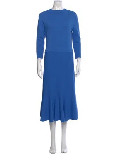 Pre-owned Stella Mccartney Crew Neck Long Dress W/ Tags In Blue