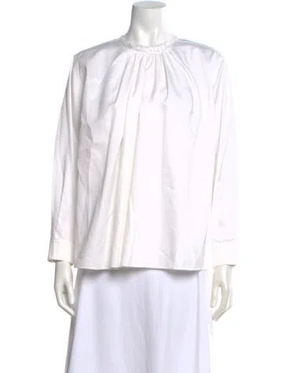 Pre-owned Stella Mccartney Crew Neck Long Sleeve Blouse In Neutral