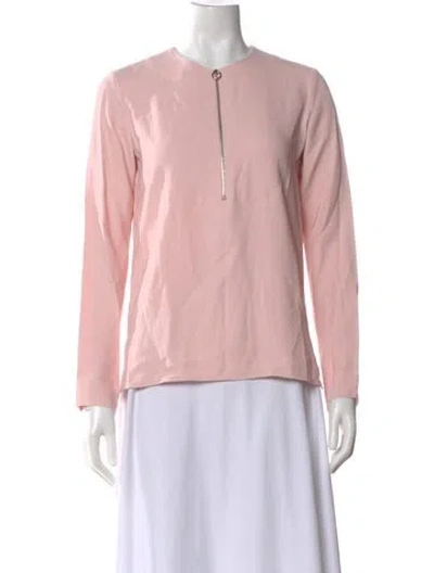 Pre-owned Stella Mccartney Crew Neck Long Sleeve Blouse In Pink