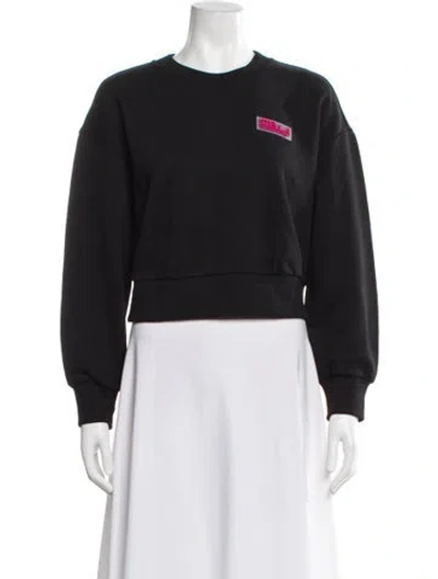 Pre-owned Stella Mccartney Crew Neck Long Sleeve Sweatshirt In Black