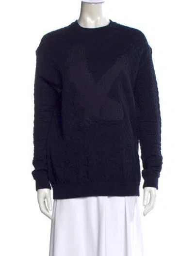 Pre-owned Stella Mccartney Crew Neck Long Sleeve Sweatshirt In Blue
