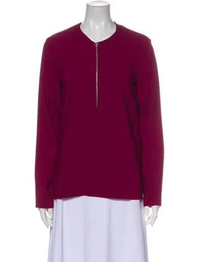 Pre-owned Stella Mccartney Crew Neck Long Sleeve Sweatshirt In Burgundy