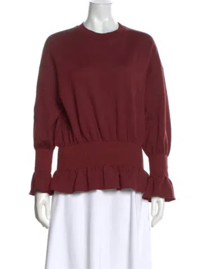 Pre-owned Stella Mccartney Crew Neck Long Sleeve Sweatshirt In Burgundy