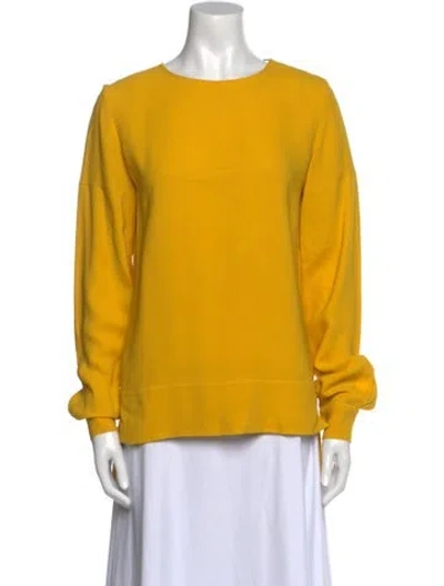 Pre-owned Stella Mccartney Crew Neck Long Sleeve Sweatshirt In Yellow