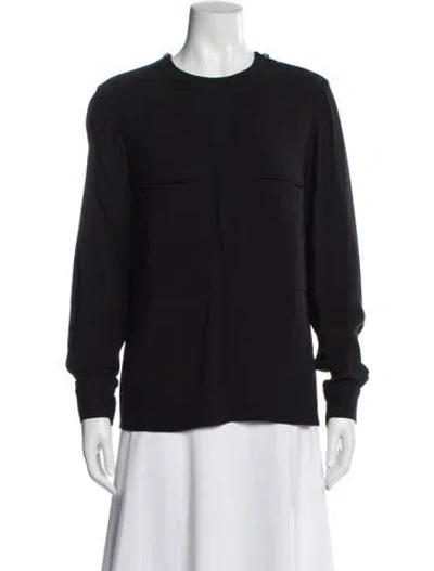 Pre-owned Stella Mccartney Crew Neck Long Sleeve Top In Black