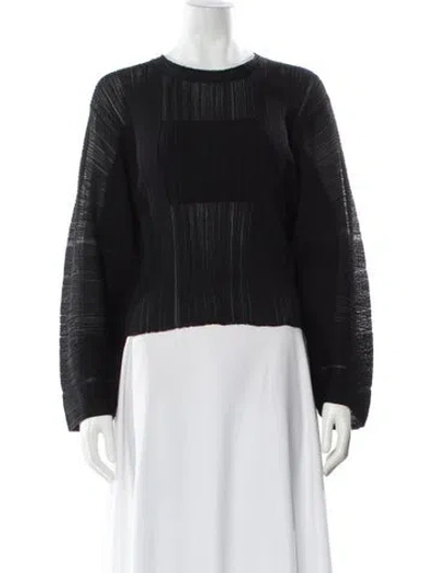 Pre-owned Stella Mccartney Crew Neck Long Sleeve Top In Black