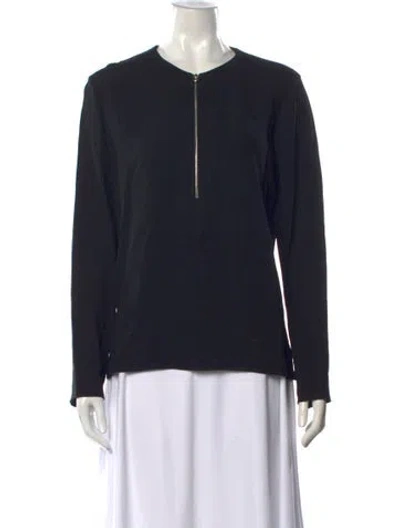 Pre-owned Stella Mccartney Crew Neck Long Sleeve Top In Black