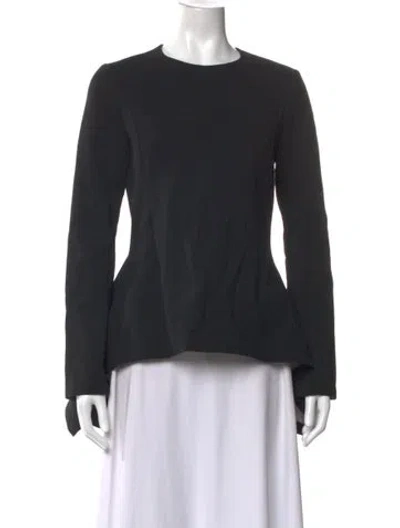 Pre-owned Stella Mccartney Crew Neck Long Sleeve Top In Black