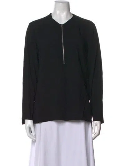 Pre-owned Stella Mccartney Crew Neck Long Sleeve Top In Black