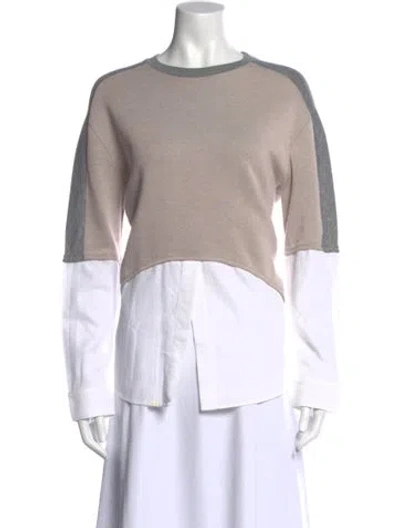 Pre-owned Stella Mccartney Crew Neck Long Sleeve Top In Gray