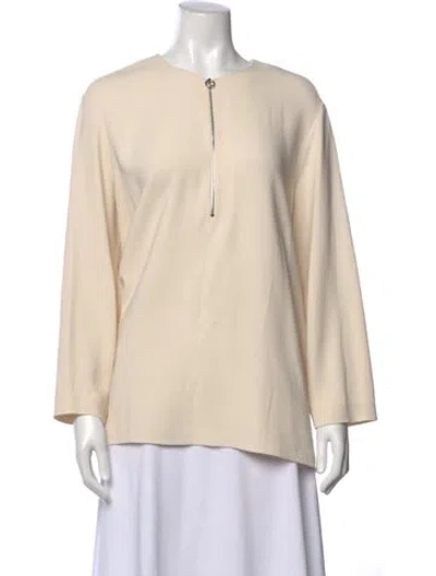 Pre-owned Stella Mccartney Crew Neck Long Sleeve Top In Neutral