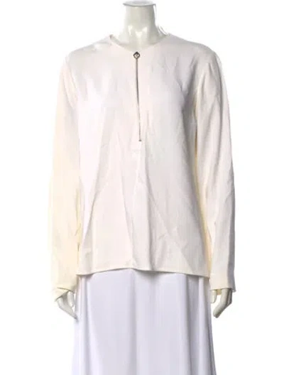 Pre-owned Stella Mccartney Crew Neck Long Sleeve Top In Neutral