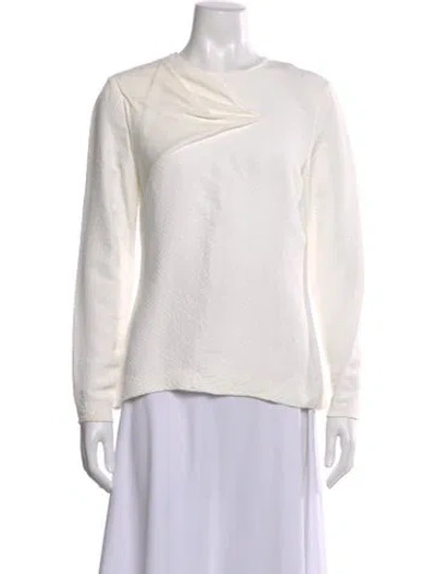 Pre-owned Stella Mccartney Crew Neck Long Sleeve Top In White