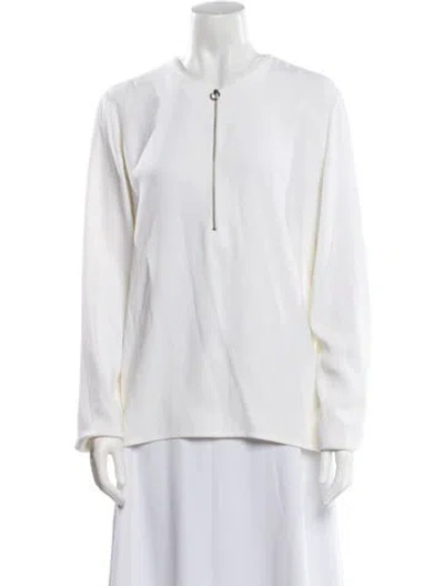 Pre-owned Stella Mccartney Crew Neck Long Sleeve Tunic In White