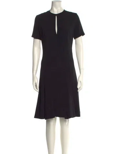 Pre-owned Stella Mccartney Crew Neck Midi Length Dress In Black