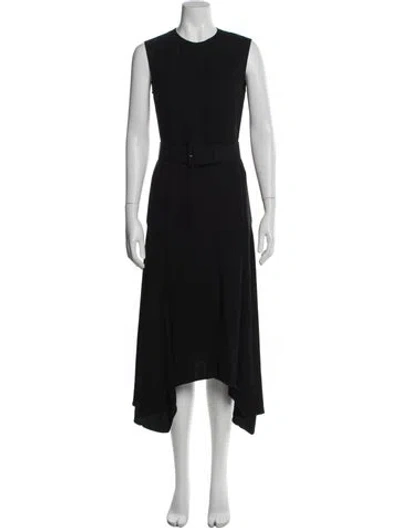 Pre-owned Stella Mccartney Crew Neck Midi Length Dress In Black