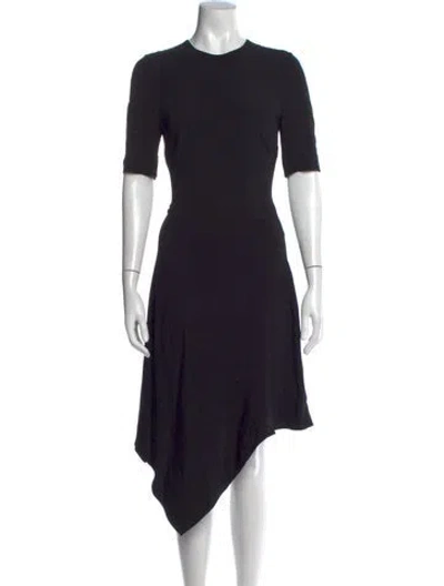 Pre-owned Stella Mccartney Crew Neck Midi Length Dress In Black