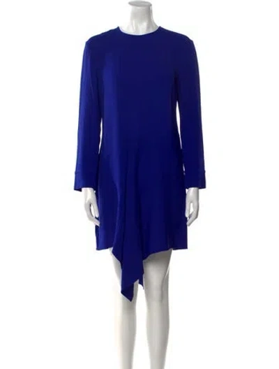 Pre-owned Stella Mccartney Crew Neck Midi Length Dress In Blue