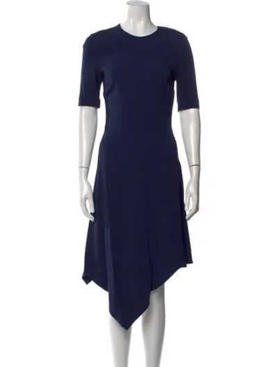 Pre-owned Stella Mccartney Crew Neck Midi Length Dress In Blue