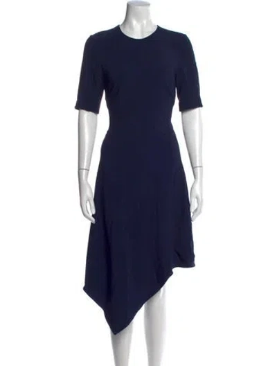 Pre-owned Stella Mccartney Crew Neck Midi Length Dress In Blue