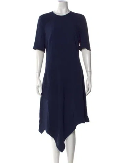 Pre-owned Stella Mccartney Crew Neck Midi Length Dress In Blue