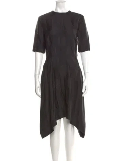 Pre-owned Stella Mccartney Crew Neck Midi Length Dress In Gray