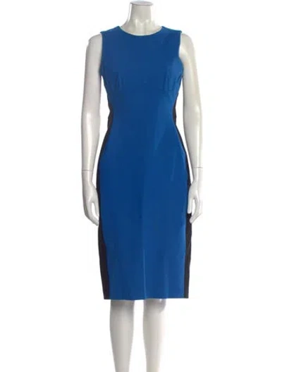Pre-owned Stella Mccartney Crew Neck Midi Length Dress In Multi
