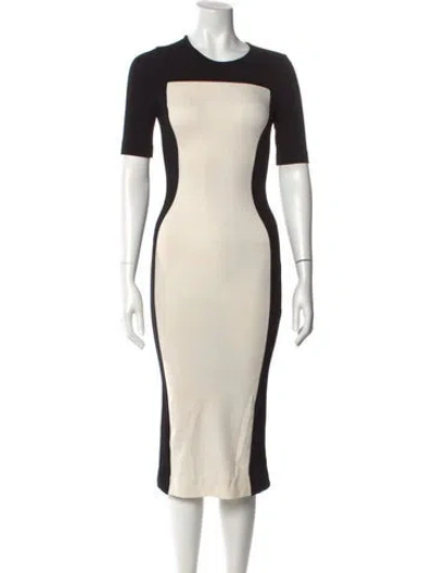 Pre-owned Stella Mccartney Crew Neck Midi Length Dress In Multi