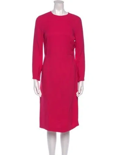 Pre-owned Stella Mccartney Crew Neck Midi Length Dress In Pink