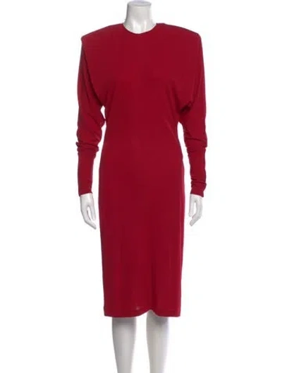 Pre-owned Stella Mccartney Crew Neck Midi Length Dress In Pink