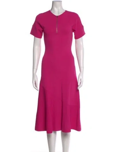 Pre-owned Stella Mccartney Crew Neck Midi Length Dress In Pink