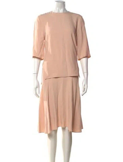 Pre-owned Stella Mccartney Crew Neck Midi Length Dress In Pink