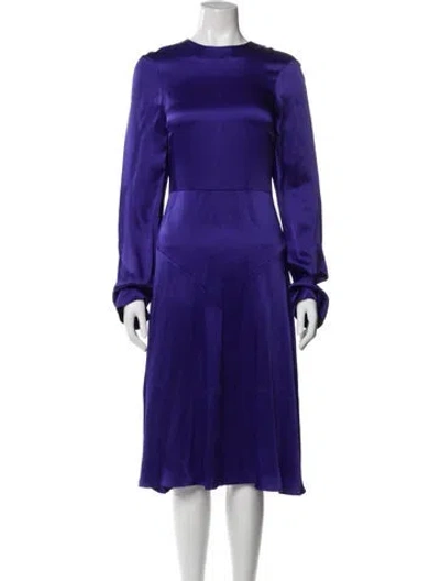 Pre-owned Stella Mccartney Crew Neck Midi Length Dress In Purple