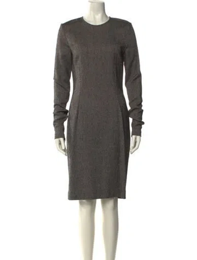 Pre-owned Stella Mccartney Crew Neck Midi Length Dress W/ Tags In Black