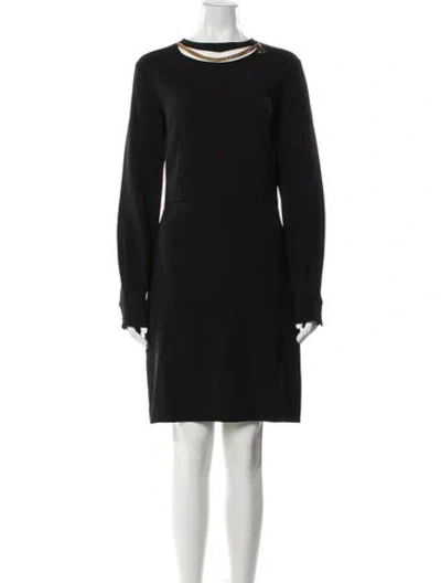 Pre-owned Stella Mccartney Crew Neck Mini Dress In Black